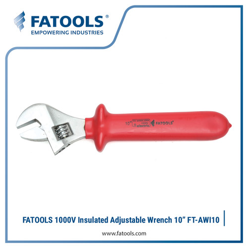 [EZM.0802912] FATOOLS AWI10 1000V Insulated Adjustable Wrench 10" Kunci Inggris List