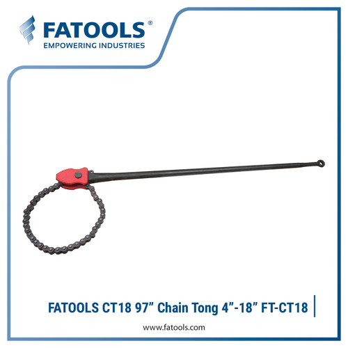[EZM.0802962] FATOOLS CT18 97" Chain Tong 4"-18" Kunci Rantai Pipa 450mm