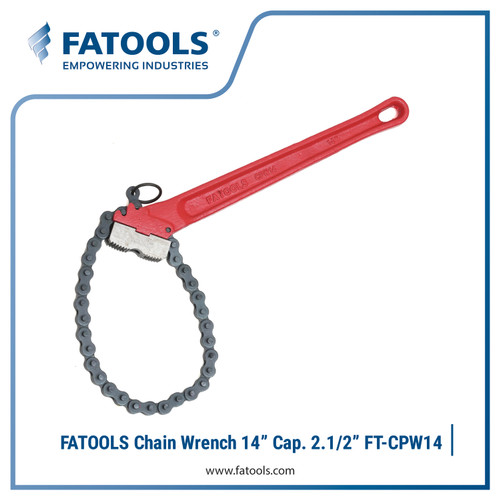 [EZM.0802975] FATOOLS Chain Wrench 14" CAP.2" FT-CPW14 Kunci Rantai Pipa
