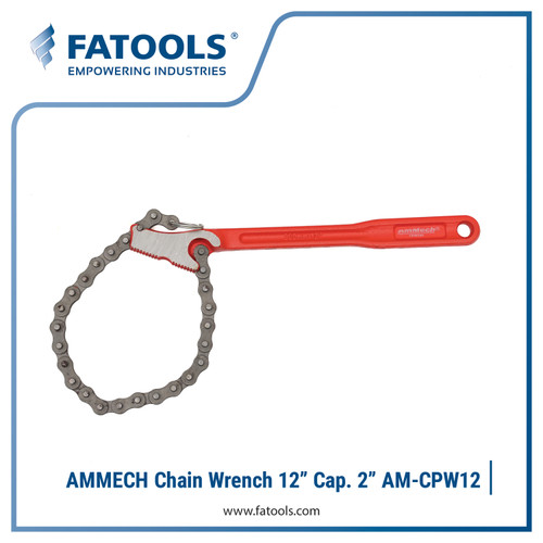 [EZM.0802976] FATOOLS Chain Wrench 12" CAP.2" FT-CPW12 Kunci Rantai Pipa