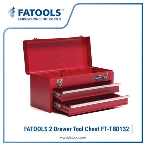[EZM.0802990] FATOOLS TBD132 2 Drawer Tool Chest 520X220X260 Tool Box Kotak Perkakas