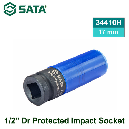 [34410] Kunci Mata Sok 34410H 1/2'' Dr Protected Impact Socket 17 mm Sata Tool