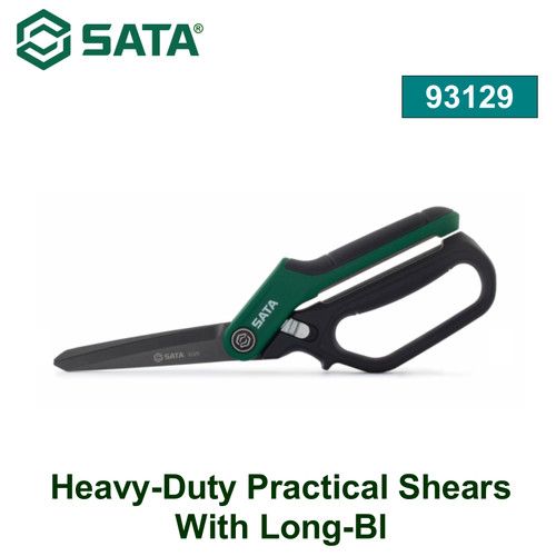 [93129] Gunting 93129 Heavy-Duty Practical Shears With Long-Bl Sata Tools