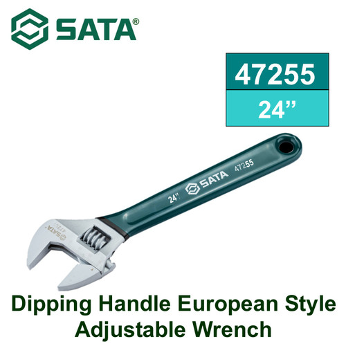 [47255] Kunci Inggris Handle Karet 47255 24" EU Style Adj. Wrench Sata Tools