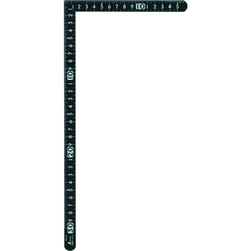 [1243500000] Shinwa Penggaris Siku Besi Hitam 30 x 15 cm Black Small Square 12435