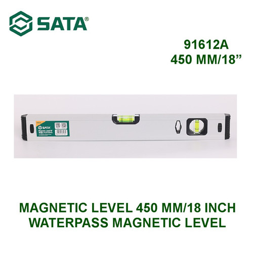 [91612] Waterpass Magnetic Level 91612A - Magnetic Level 450mm/18" Sata Tools