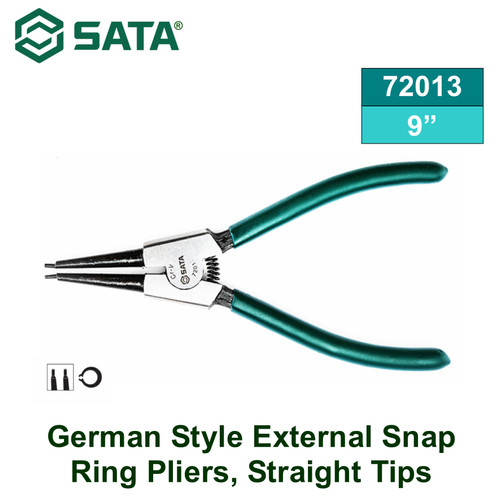 [72013] Tang Snap Ring 72013 9" Straight Tips German Style External Plier Sata