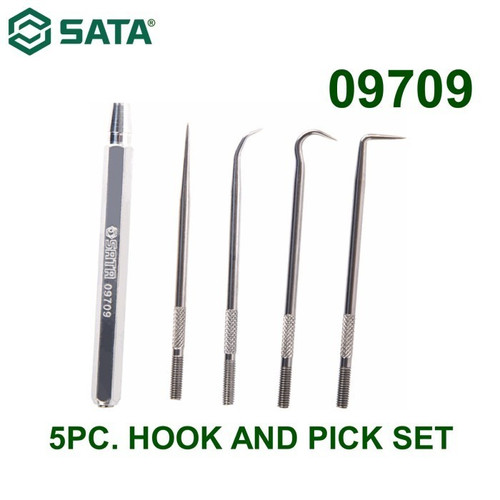 [09709] Obeng Cungkil Kiat 5Pcs Hook And Pick Set 09709 Sata Tools