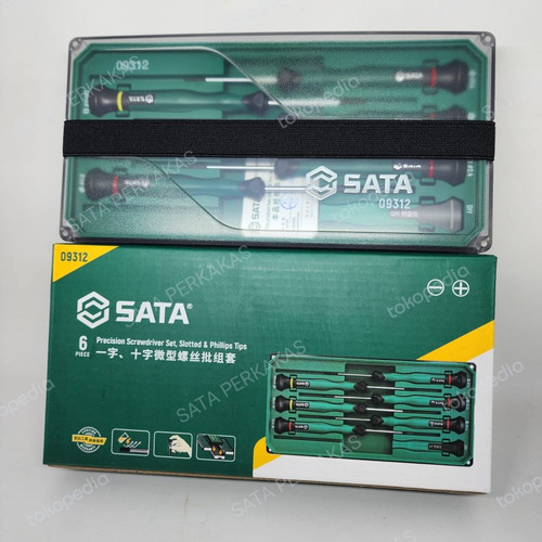 [9312] Obeng Kecil 6 pcs Precision Screwdriver Set 09312 Sata Tools