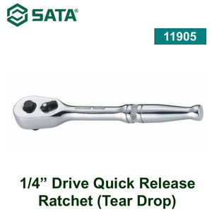 [11905] Gagang Sok 11905 1/4” Drive Quick Release Ratchet Sata Tools