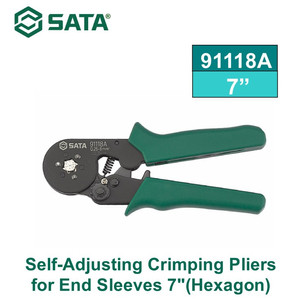 [91118] Tang Krimping 7" 91118A Self-adjust Crimping Pliers End Sleeves Sata