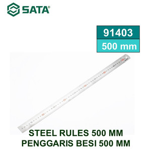 [50000] Penggaris besi 500 mm Steel Rules 50 cm Sata Tools