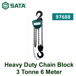 [97866] Katrol 3 Ton 6 M 97866 Heavy Duty Chain Block 3 Tonne 6 Meter Sata