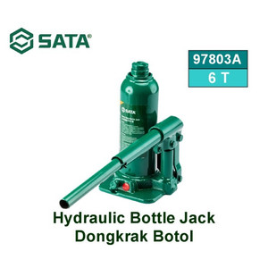 [97803] Dongkrak Botol Hidrolik 97803A Hydraulic Bottle Jack 6 Ton Sata Tools