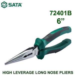 [72401] Tang Lancip 6" Hemat Tenaga 72401B High Lev Long Nose Plier Sata Tools