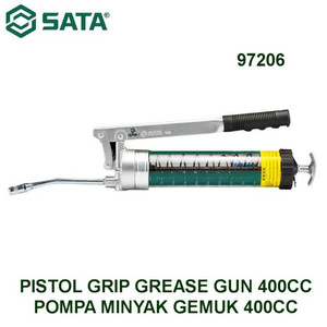 [97206] Pompa Minyak Gemuk 97206 Clear Tube Pistol Grip Grease Gun 400 cc Sata
