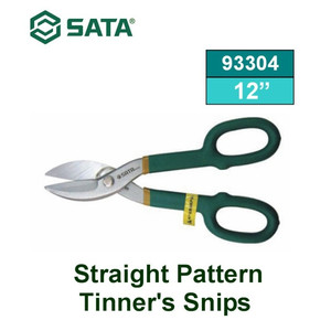[93304] Gunting Seng 93304 Straight Pattern Snips 12" Sata Tools