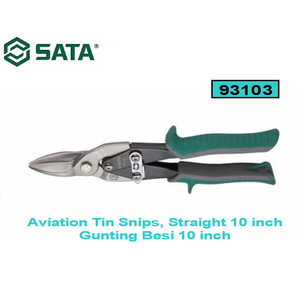 [93103] Gunting Besi 10" Lurus - Aviation Tin Snips Straight 93103 Sata Tools
