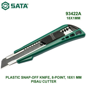 [93422] Pisau Cutter 93422A Plastic Snap-Off Knife 8-Point 18X1 mm Sata Tools