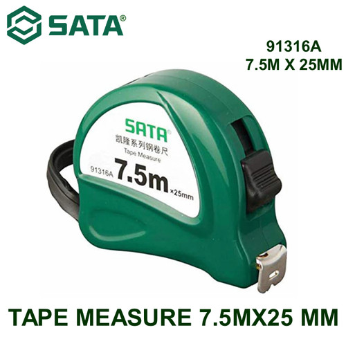 [91316] Meteran 7.5 M X 25 mm 91316A Abs Case Tape Measure 7.5 Meter Sata Tool