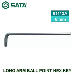 [81112] Kunci L 6 mm Panjang 81112A Long Arm Ball Point Hex Key Sata Tools