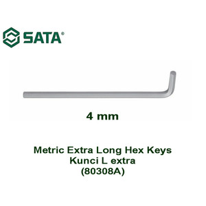 [80308] Kunci L 4.0 mm 80308A Metrik Extra Long Hex Key Sata Tools
