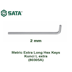 [80305] Kunci L 2.0 mm 80305A Metrik Extra Long Hex Key Sata Tools