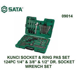 [09014] Tool Kit Set 09014 124 Pcs 1/4" & 3/8" & 1/2" Socket Wrench Sata Tools