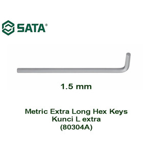 [80304] Kunci L 1.5 mm 80304A Metrik Extra Long Hex Key Sata Tools
