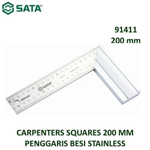 [91411] Penggaris Siku Besi 20cm 91411 - Carpenters Squares 200 mm Sata Tools