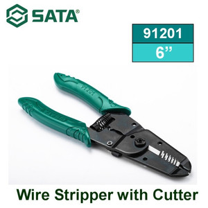 [91201] Tang Kupas Kabel 91201 Wire Stripper W/Cutter Pliers 6" Sata Tools