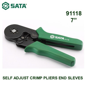 [91118] Tang Press Skun 91118 Self Adjust Crimp Pliers End Sleves Sata Tools