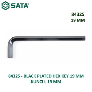 [84325] Kunci L Pendek 19 mm 84325 - Black Plated Hex Key 19 mm Sata Tools