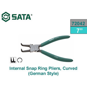 [72042] Tang Snap Ring Pliers Internal Curved 7" 72042 German Style Sata Tools