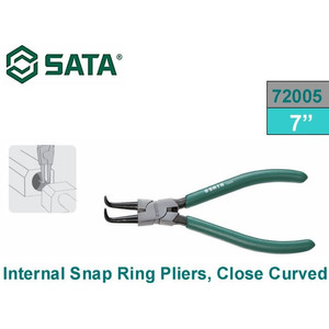[72005] Tang Snap Ring Pliers Internal Close Curved 7" 72005 Sata Tools