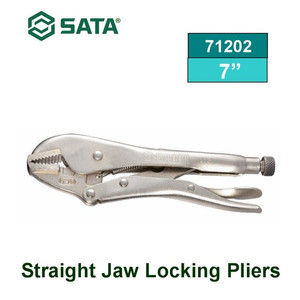 [71202] Tang Buaya 71202 Straight Jaw Locking Pliers 7" Sata Tools