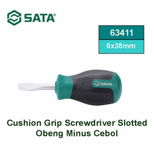 [63411] Obeng Minus Cebol 6 x 38 mm 63411 Slotted Screwdriver Sata Tools