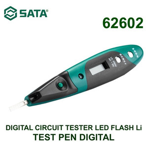 [62602] Obeng Test Pen 62602 Digital Circuit Tester Led Flash Li-On Sata Tools