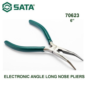 [70623] Tang Lancip Bengkok 6" 70623 Electronic Angle Long Nose Pliers Sata