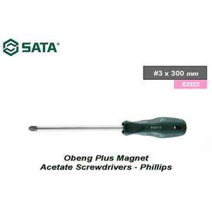 [62322] Obeng Plus Magnet PH 3 X 300 mm 62322 Acetate Screwdriver Sata Tools