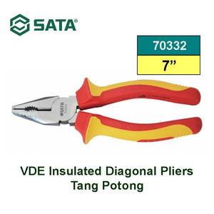 [70332] TANG KOMBINASI 70332 VDE INSULATED LINESMAN PLIERS 7" SATA