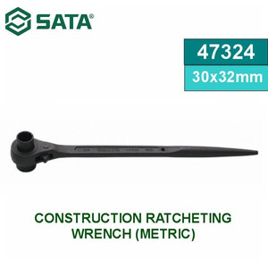 [47324] Kunci Pas 47324 Construction Ratcheting Wrench 30 x 32 mm Sata Tools