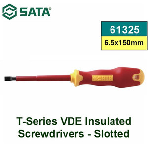 [61325] Obeng Listrik Minus 6.5 x 150 mm 61325 VDE SL Screwdriver Sata Tools
