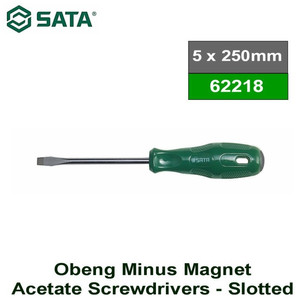 [62218] Obeng Minus Magnet 5 X 250 mm 62218 Slotted Screwdriver Sata Tools