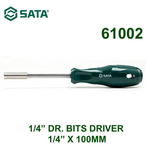 [61002] Gagang Obeng Mata Obeng 61002 Bits Driver 1/4" X 100 mm Sata Tools
