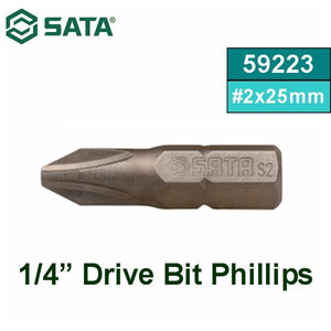 [59223] Mata Obeng Plus 59223 1/4" 25L Bit PH 2 X 25 mm - 5 Pc/Pack Sata Tools