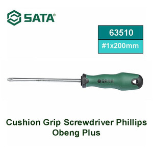 [63510] Obeng Plus 1 X 200 mm 63510 Cushion Grip PH Screwdriver Sata Tools