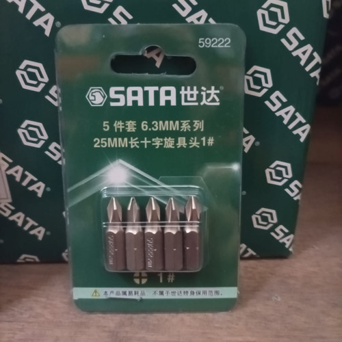 [59222] Mata Obeng Plus 59222 1/4" 25L Bit PH 1 X 25 mm - 5 Pc/Pack Sata Tools