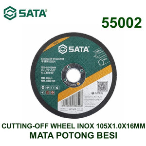 [55002] Mata Potong Besi 55002 Cutting-Off Wheel Inox 105X1.0X16mm Sata Tools