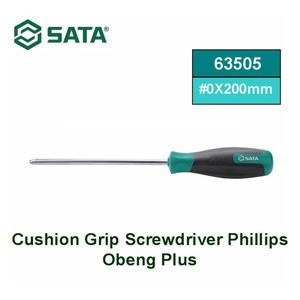 [63505] Obeng Plus 0 X 200 mm 63505 Cushion Grip PH Screwdriver Sata Tools